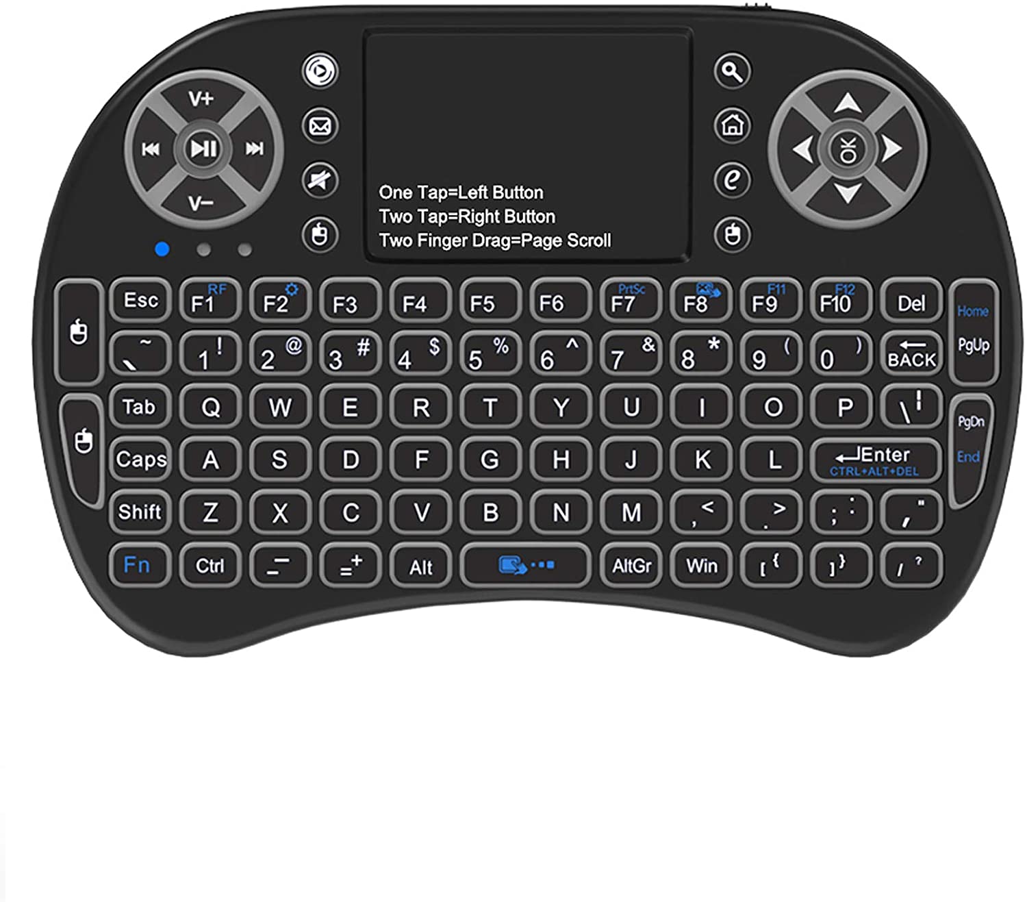 Atick Backlit Mini Keyboard Touchpad Mouse