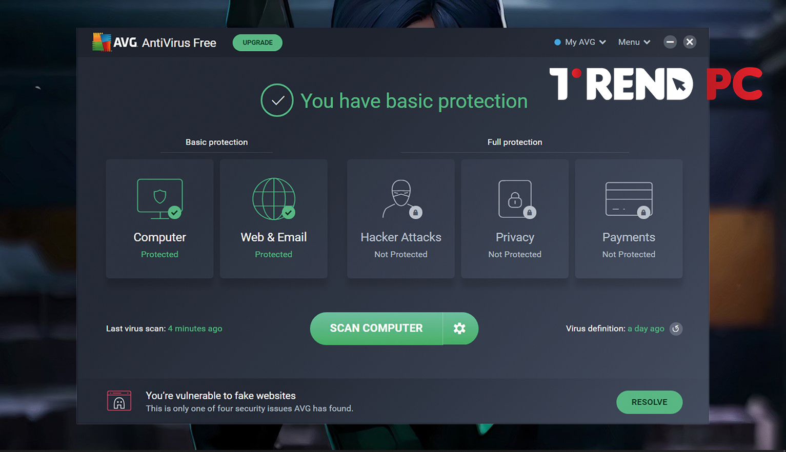 برنامج AVG Antivirus Free