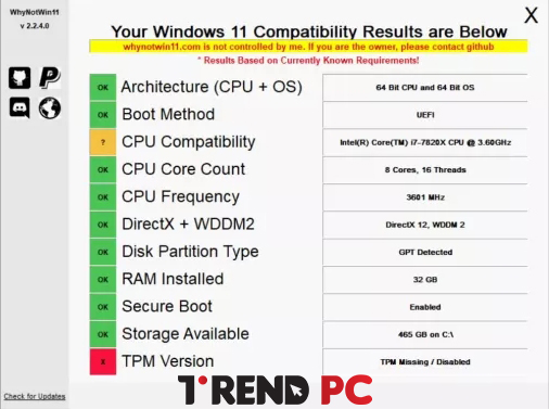 الحد الأدنى من المواصفات windows 11