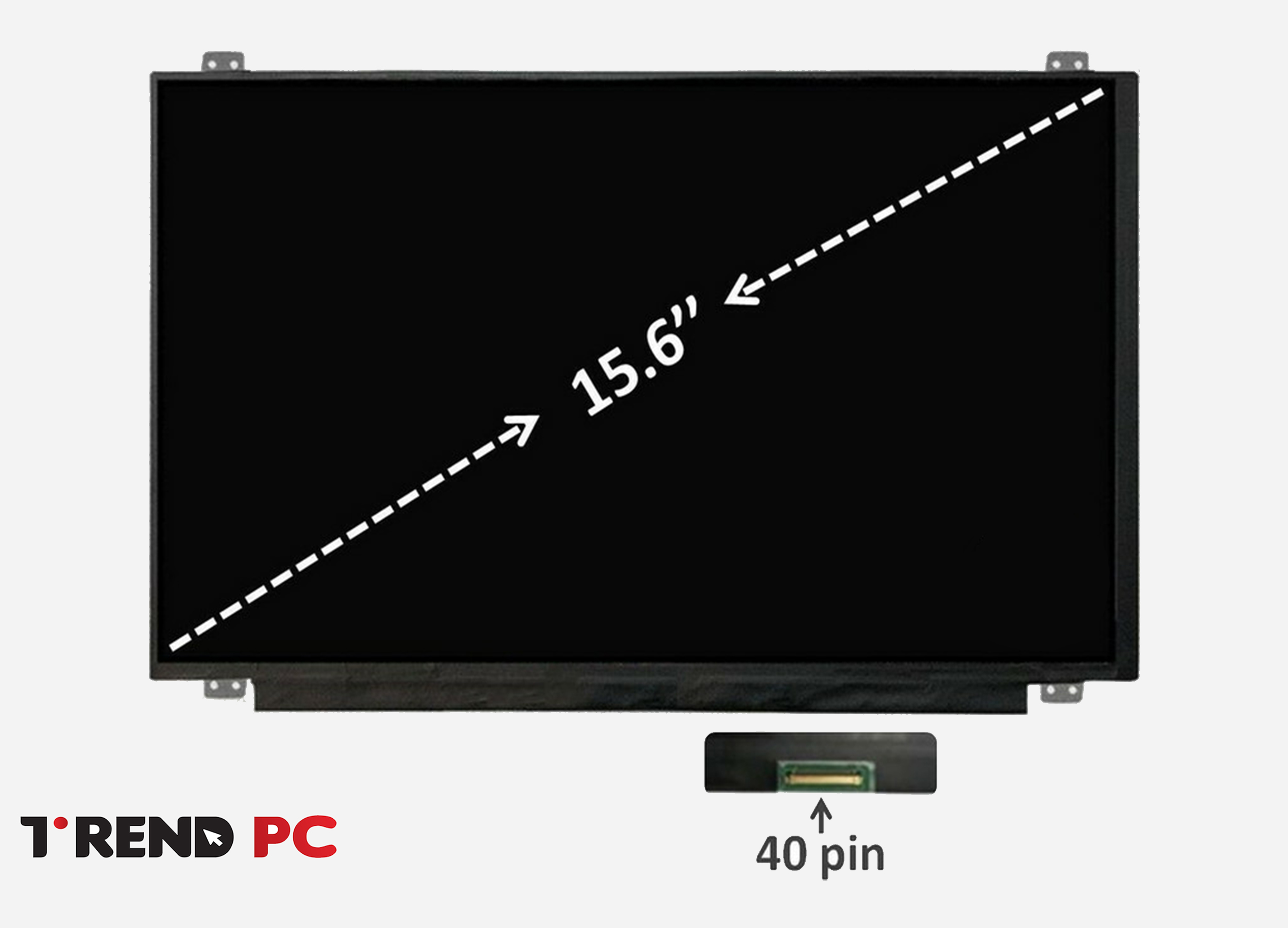 LED Laptop Screen 40 Pin Slim 15