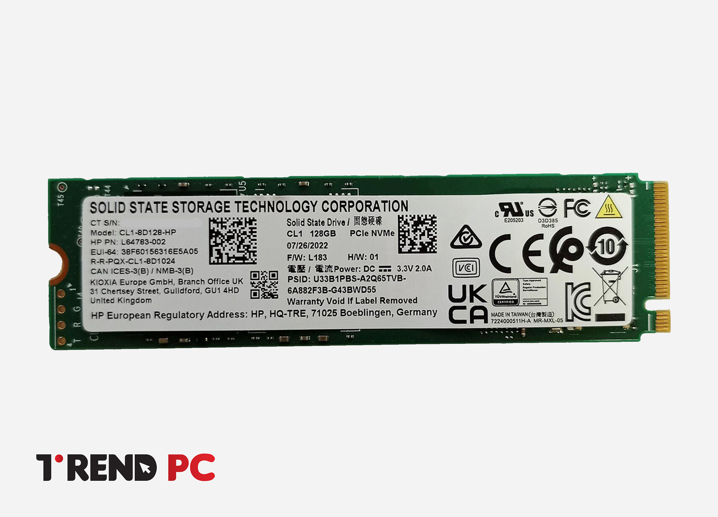 HP SSD 128GB M 2 NVMe 2280